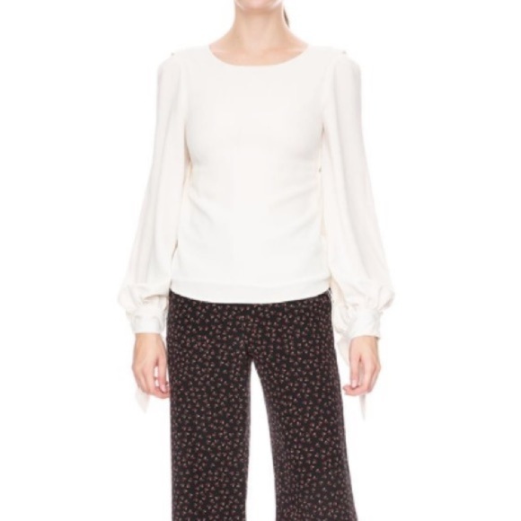 Nicholas Valentine Crepe Blouse in Ivory - Picture 4 of 10